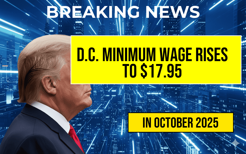 D.C. Minimum Wage Increases to $17.95, Boosting Earnings by $0.45 per Hour or $936 Annually
