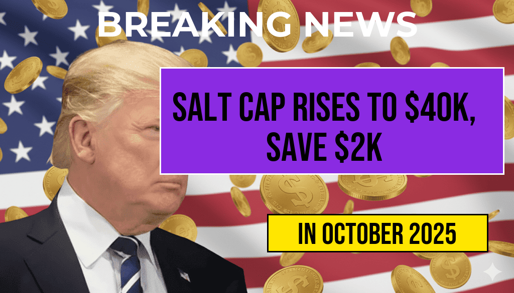 SALT Relief Increase: Cap Rises from $10,000 to $40,000—Potentially Saving You Over $2,000