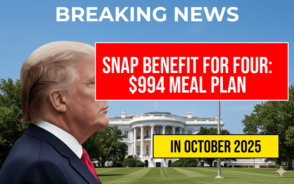 SNAP Benefit for Four People Sets at $994: Meal Plan to Safeguard Funds During EBT Disruptions