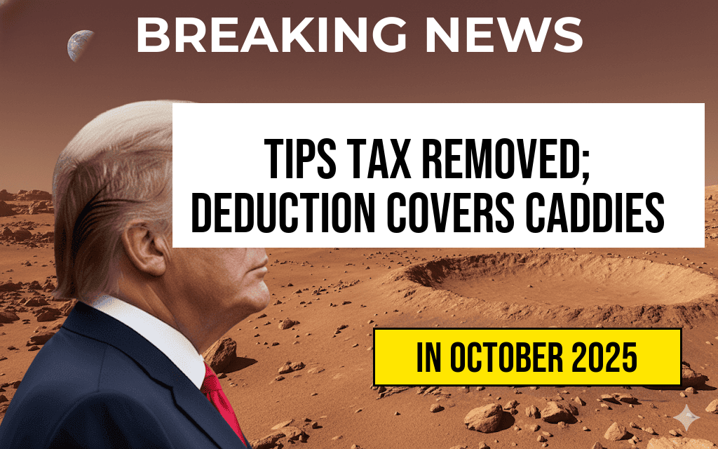 Tax on Tips Eliminated: $25,000 Deduction Might Cover Golf Caddies and DJs